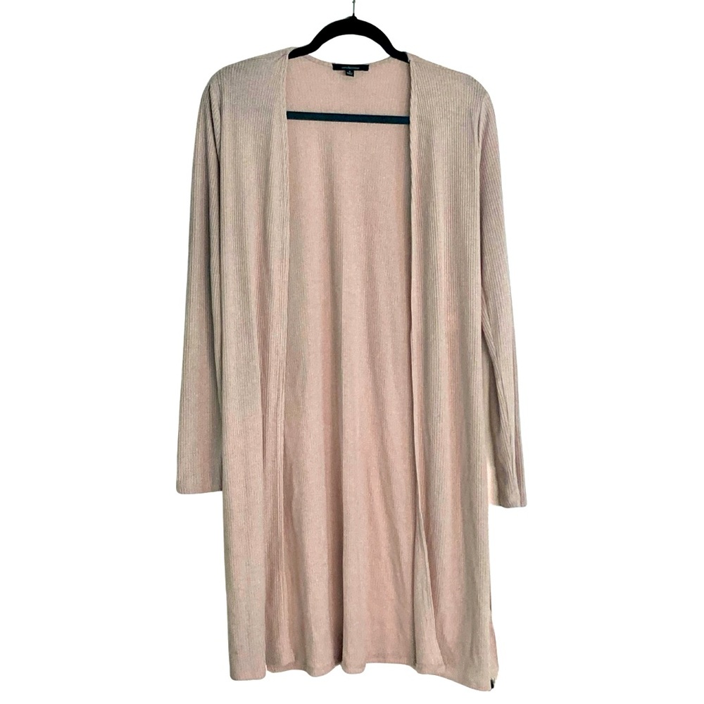 Light Beige Long Duster Open Cardigan Size S